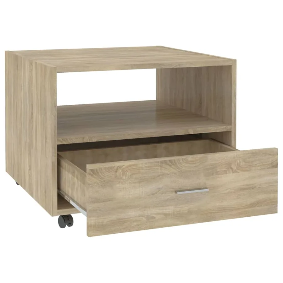 Table basse chêne sonoma 55x55x40 cm bois d'ingénierie - 6