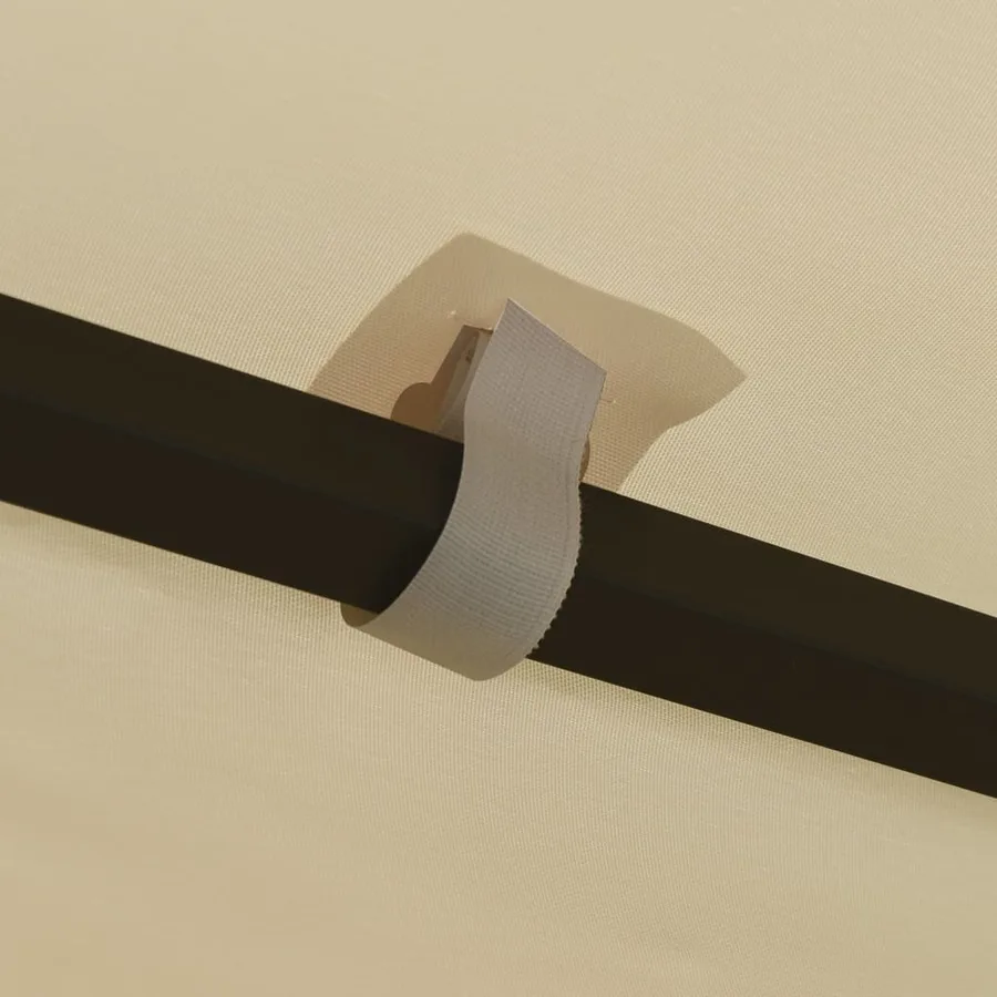 Tonnelle avec guirlande lumineuse à LED 3x4 m Crème - 7