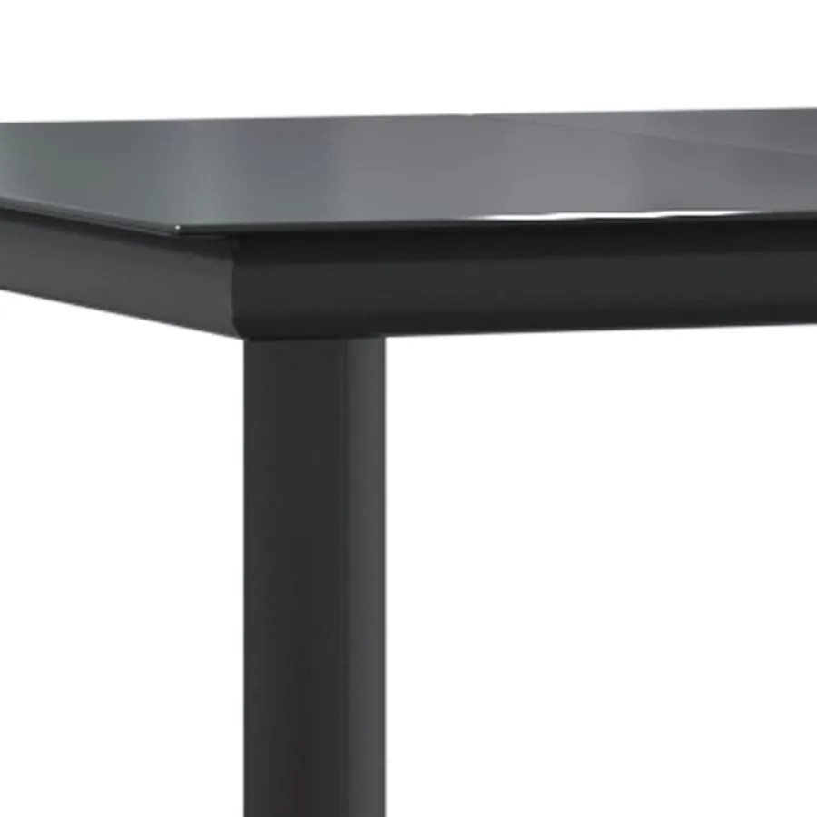 Ensemble à manger de jardin avec coussins 3 pcs Noir - 7