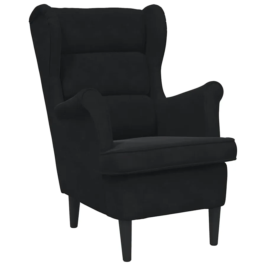 Fauteuil noir velours - 2