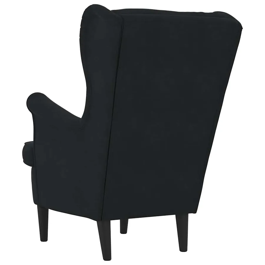 Fauteuil noir velours - 6