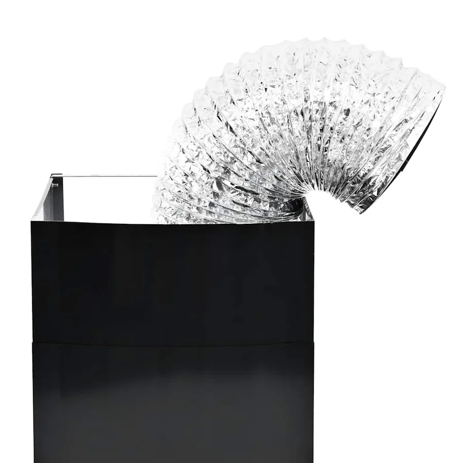Hotte murale Acier inoxydable 756 m³/h 90 cm Noir - 9
