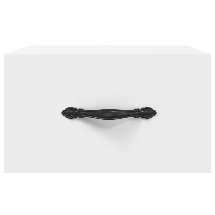 Tables de chevet murales 2 pcs blanc 35x35x20 cm - 6