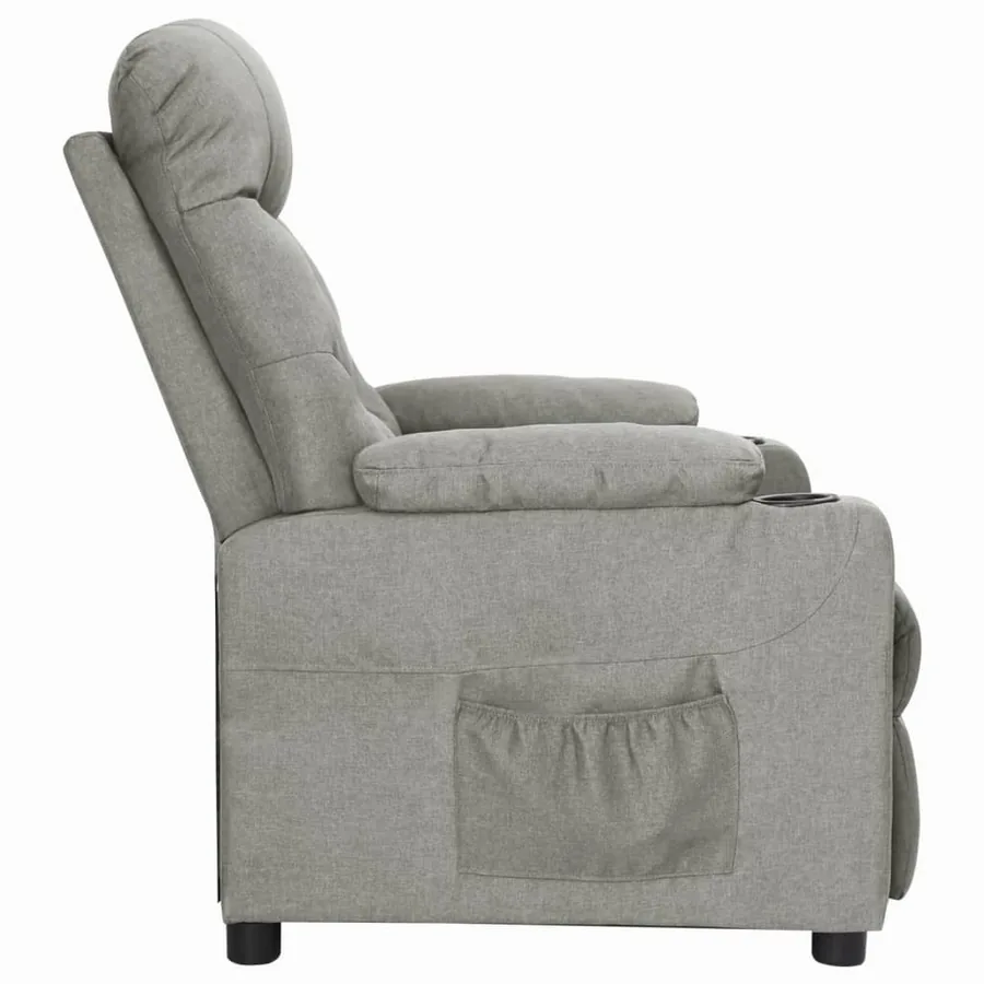 Fauteuil inclinable Gris clair Tissu - 3