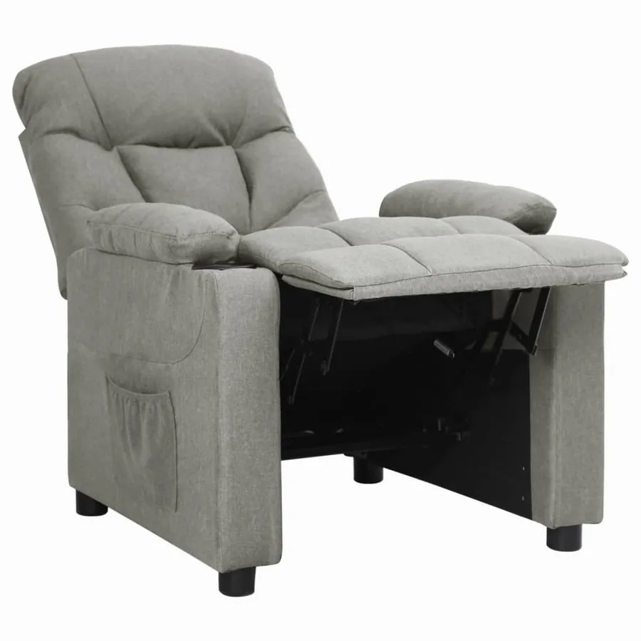 Fauteuil inclinable Gris clair Tissu - 4