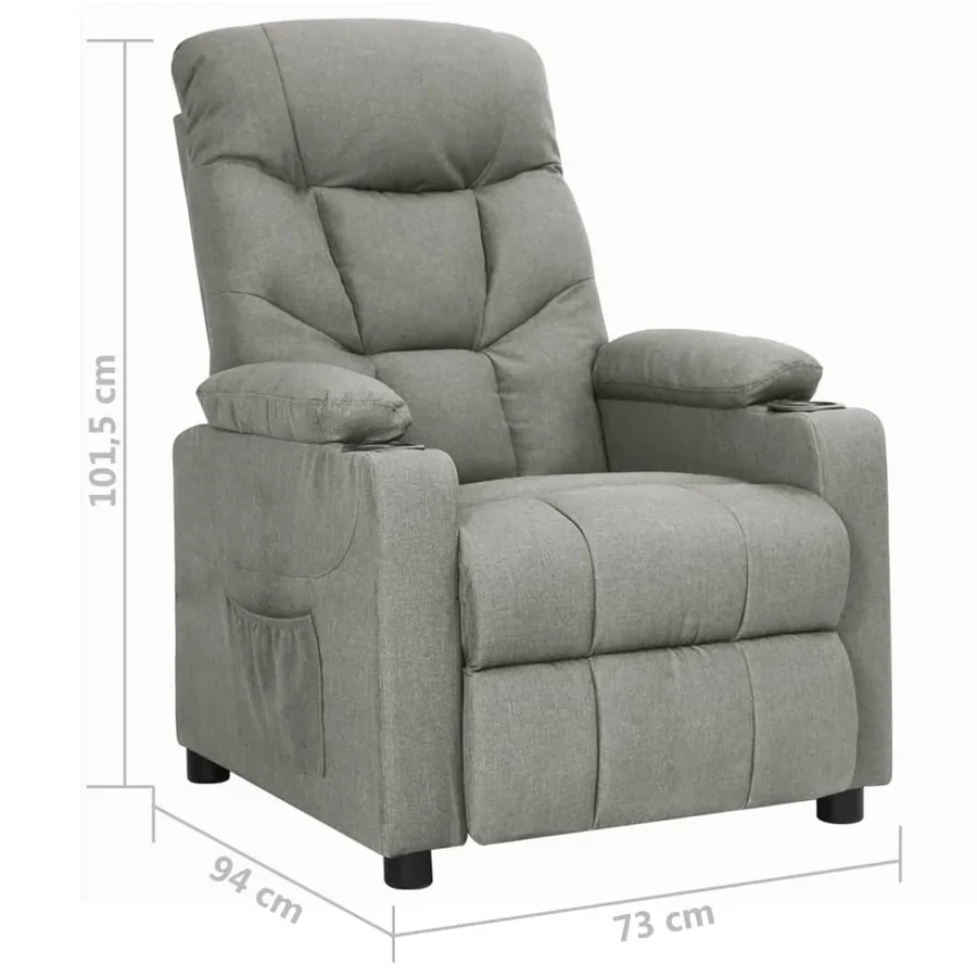 Fauteuil inclinable Gris clair Tissu - 9