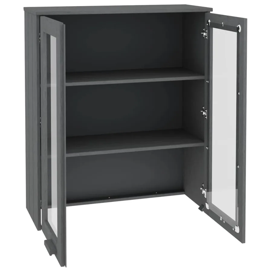 Dessus de buffet HAMAR Gris foncé 85x35x100 cm Bois de pin - 4