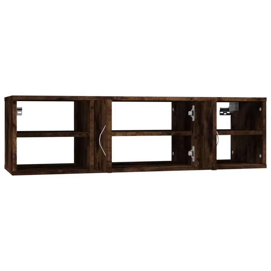 Étagère murale chêne fumé 102x30x29 cm bois d'ingénierie - 6