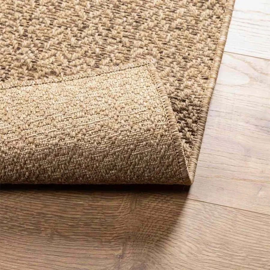 Tapis 120x170 cm aspect jute intérieur et extérieur - 7