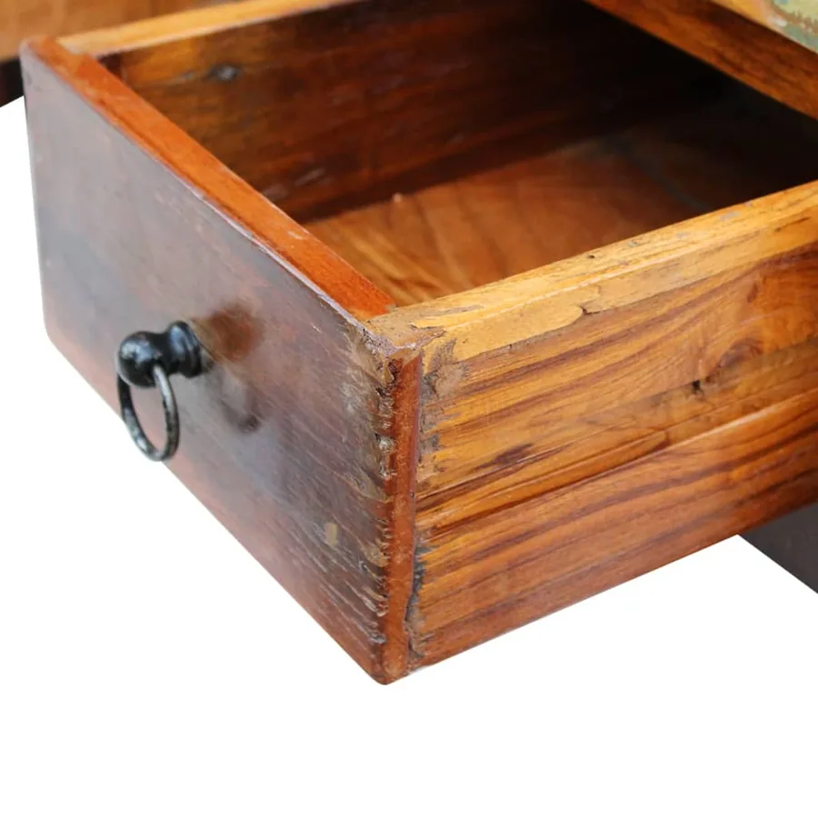 Table basse à tiroirs Bois de récupération 90x45x35 cm - 7