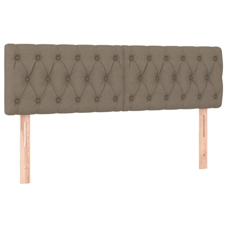 Sommier à lattes de lit avec matelas Taupe 140x190 cm Tissu - 6