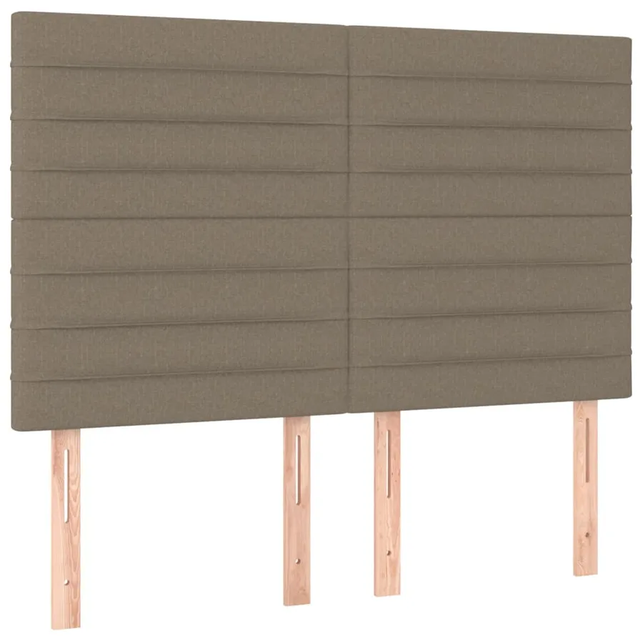 Sommier à lattes de lit avec matelas Taupe 140x200 cm Tissu - 6
