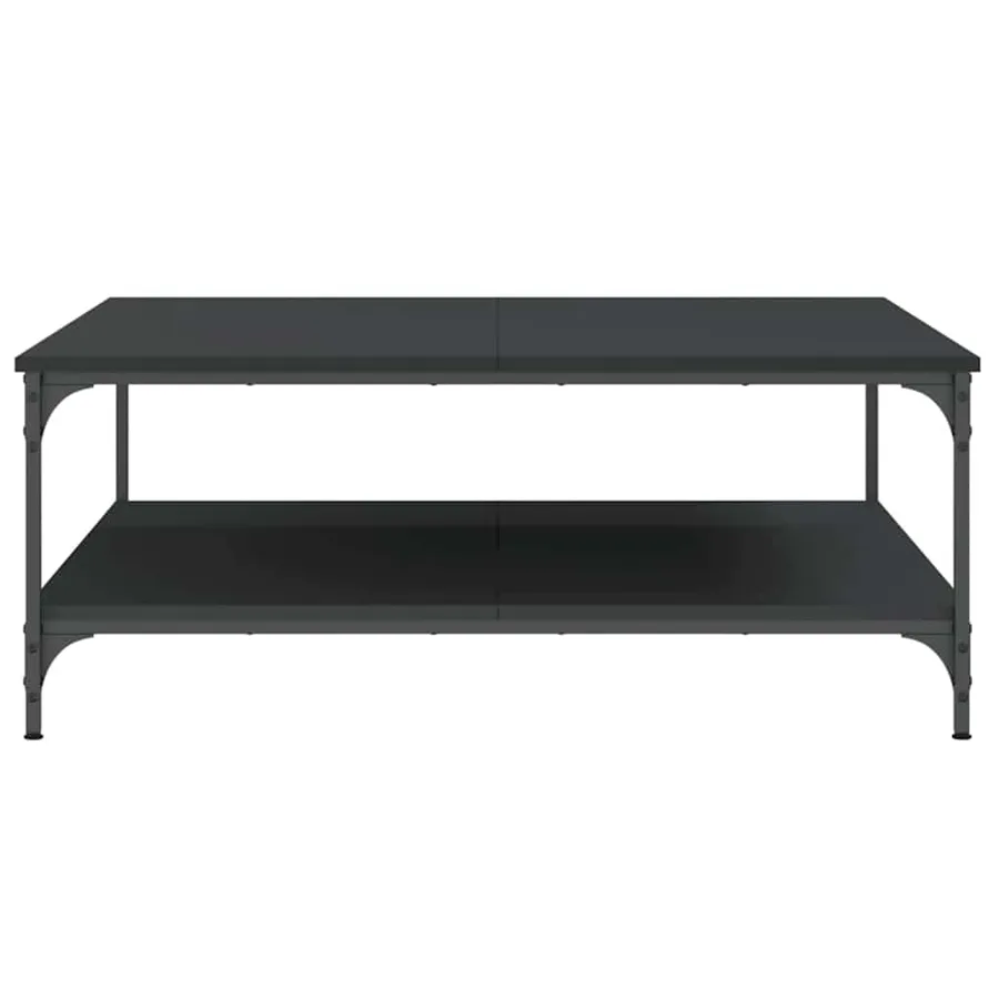 Table basse noir 100x100x40 cm bois d'ingénierie - 5