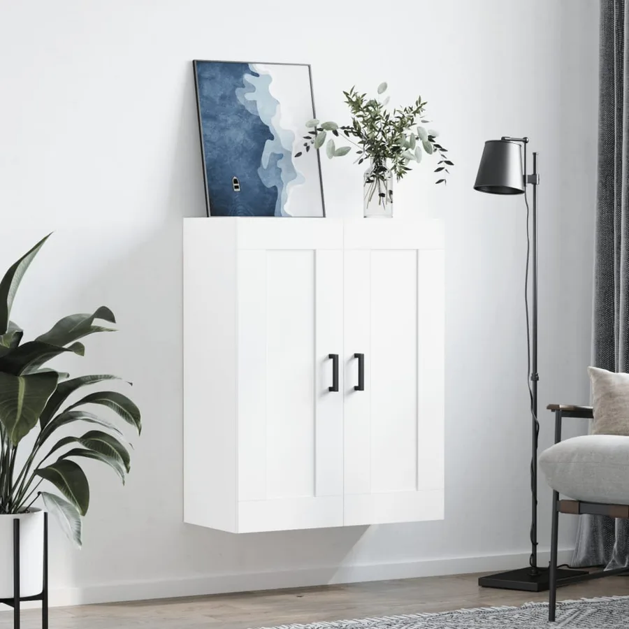 Armoire murale blanc 69,5x34x90 cm bois d'ingénierie - 3