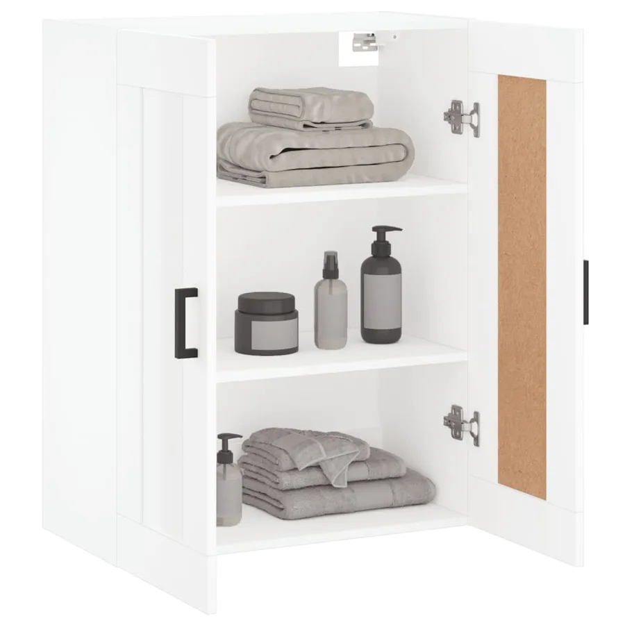 Armoire murale blanc 69,5x34x90 cm bois d'ingénierie - 5