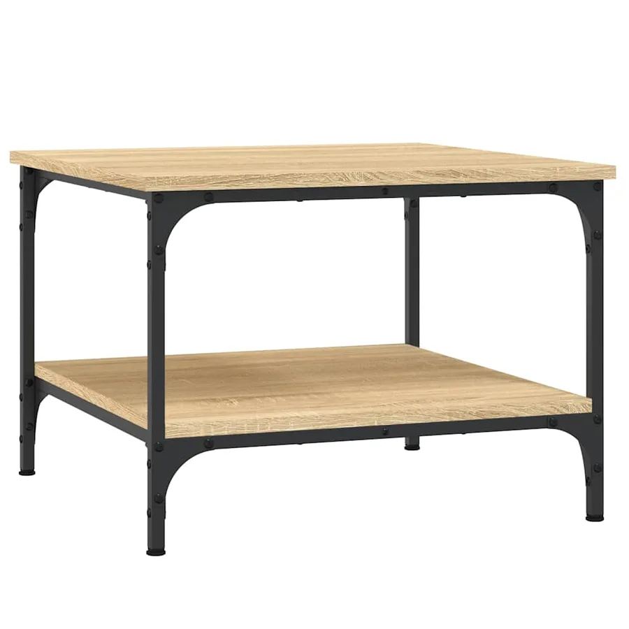 Table basse chêne sonoma 55x55x40 cm bois d'ingénierie - 2