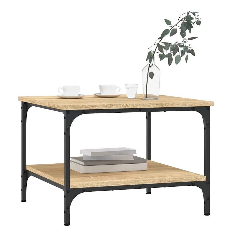 Table basse chêne sonoma 55x55x40 cm bois d'ingénierie - 3