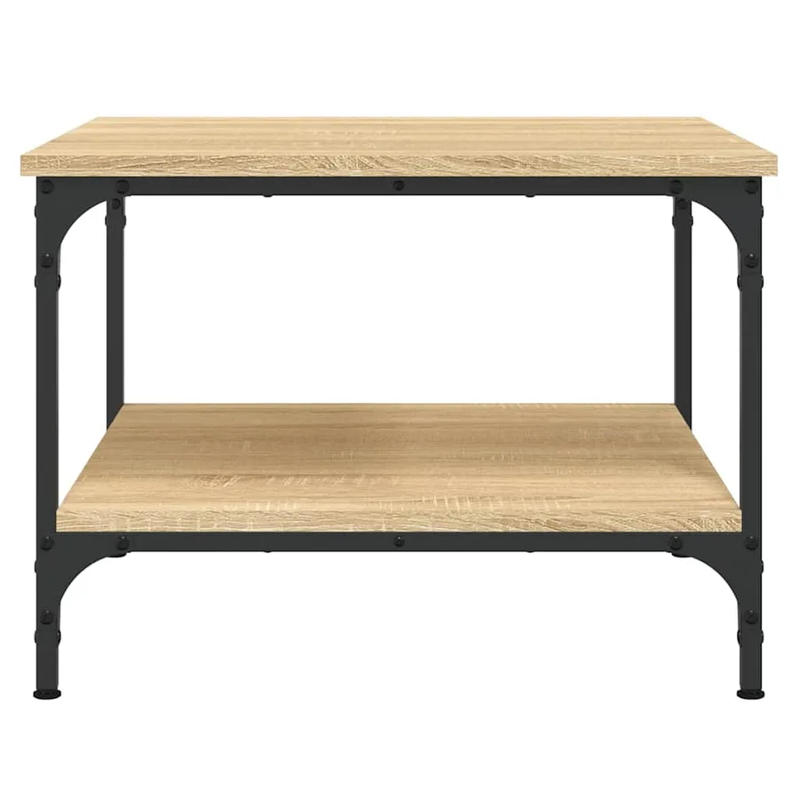 Table basse chêne sonoma 55x55x40 cm bois d'ingénierie - 4