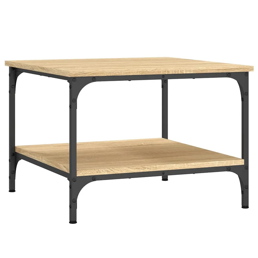 Table basse chêne sonoma 55x55x40 cm bois d'ingénierie - 5