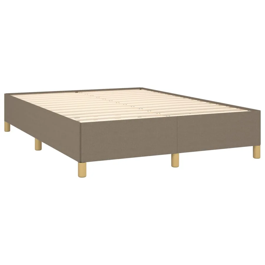 Sommier à lattes de lit avec matelas Taupe 140x190 cm Tissu - 4