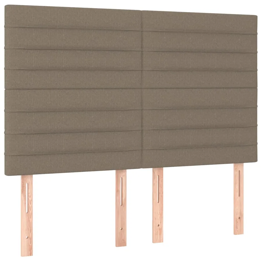 Sommier à lattes de lit avec matelas Taupe 140x190 cm Tissu - 6