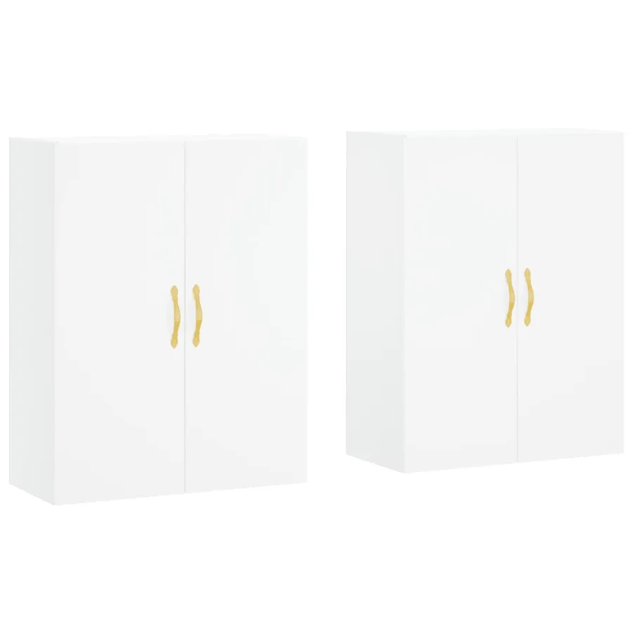 Armoires murales 2 pcs blanc 69,5x34x90 cm - 2