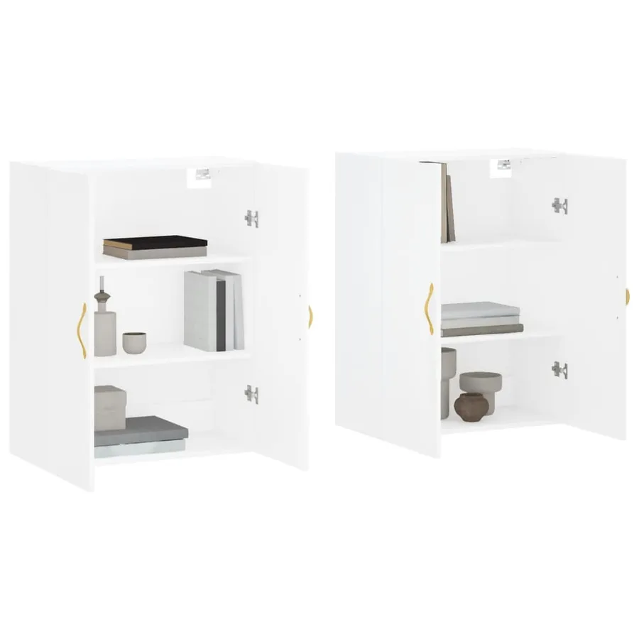 Armoires murales 2 pcs blanc 69,5x34x90 cm - 3
