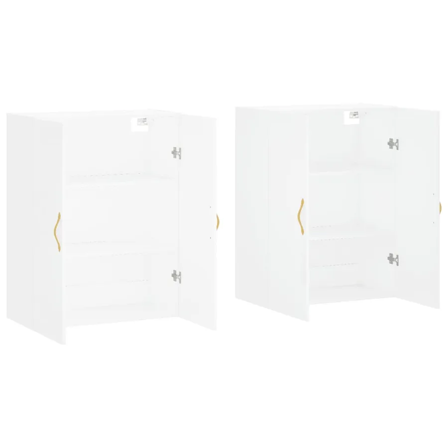 Armoires murales 2 pcs blanc 69,5x34x90 cm - 4