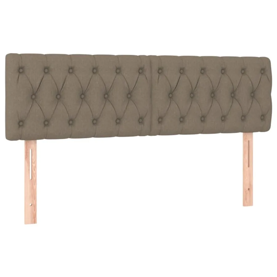 Sommier à lattes de lit avec matelas Taupe 140x190 cm Tissu - 6