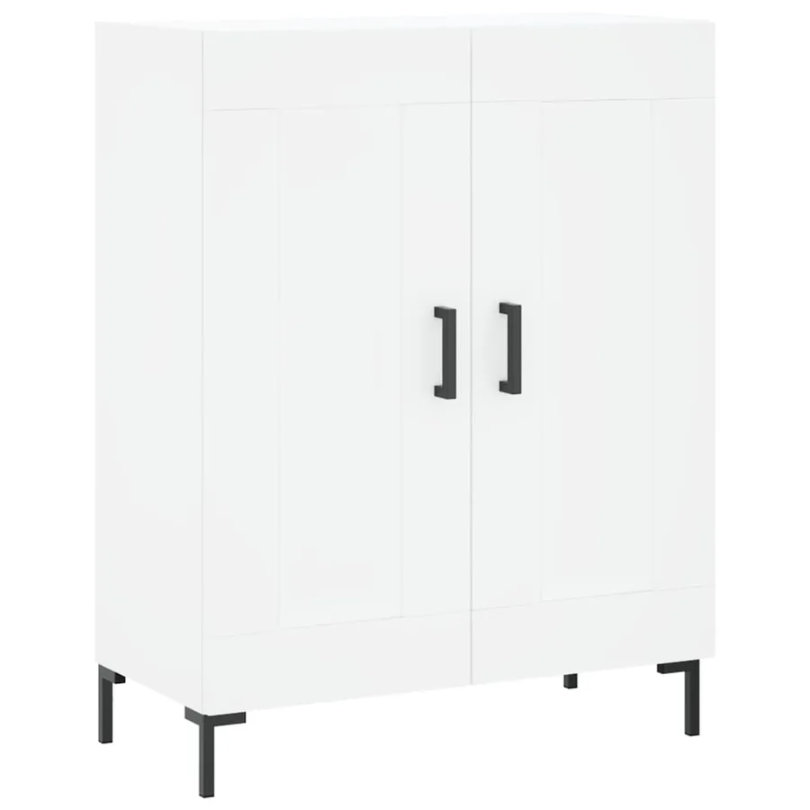 Buffet haut Blanc 69,5x34x180 cm Bois d'ingénierie - 7