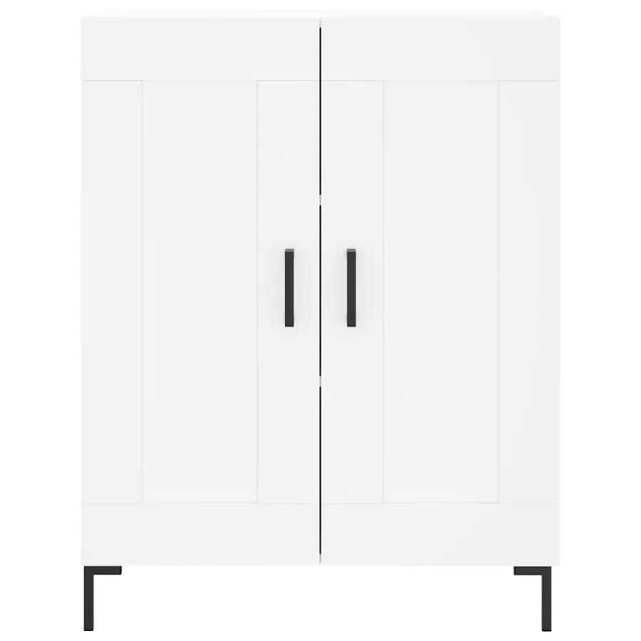 Buffet haut Blanc 69,5x34x180 cm Bois d'ingénierie - 8