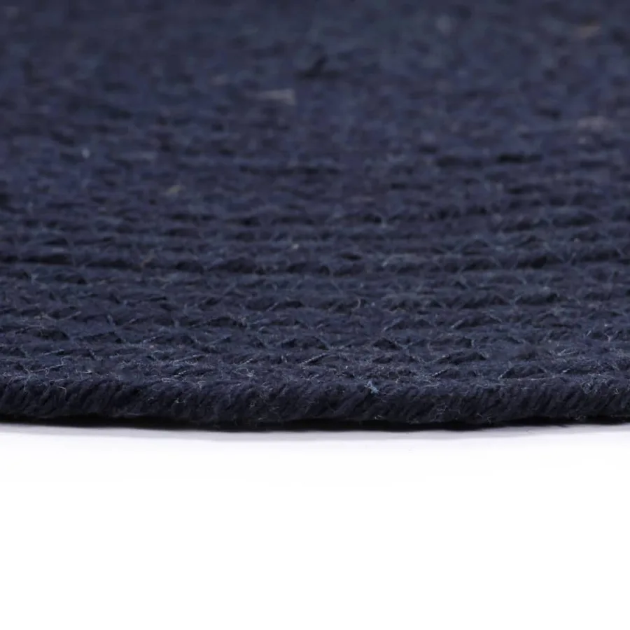 Napperons 6 pcs Bleu marine Plain 38 cm Rond Coton - 4