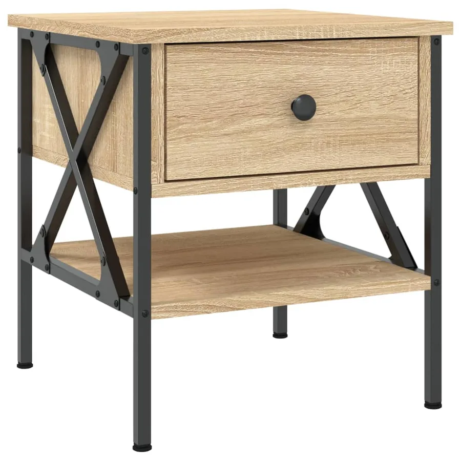 Tables de chevet 2 pcs chêne sonoma 40x42x45 cm bois ingénierie - 5
