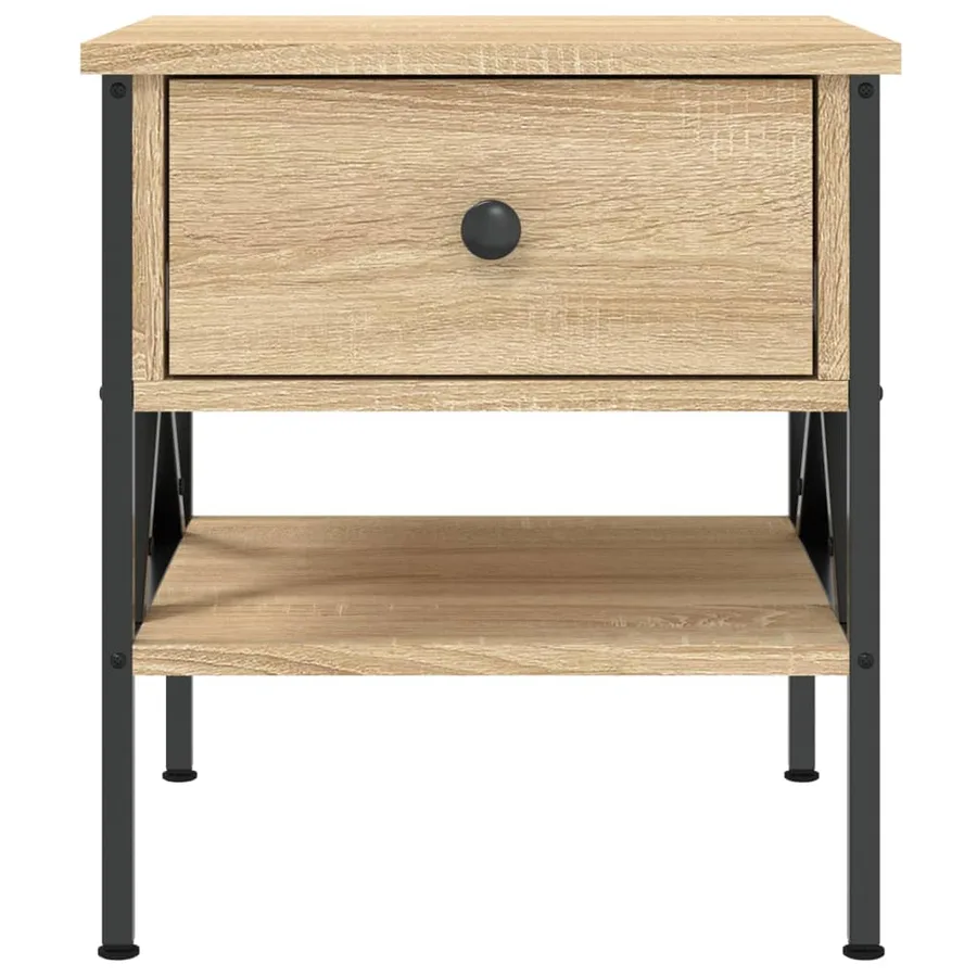 Tables de chevet 2 pcs chêne sonoma 40x42x45 cm bois ingénierie - 6