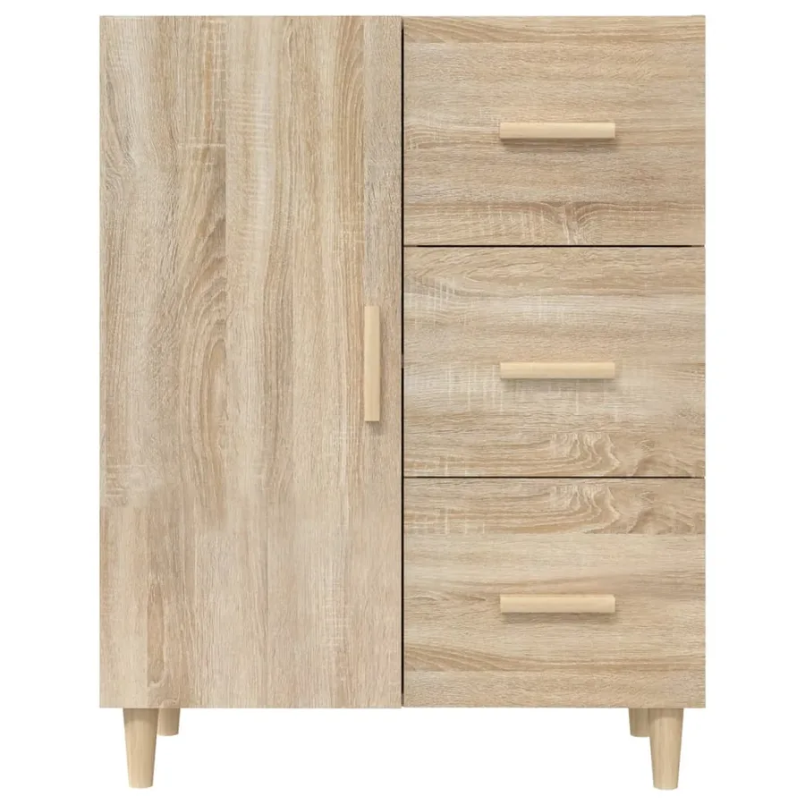 Buffet chêne sonoma 69,5x34x90 cm bois d'ingénierie - 5