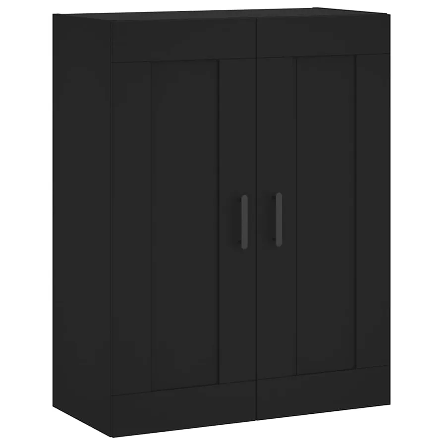 Armoire murale noir 69,5x34x90 cm bois d'ingénierie - 2
