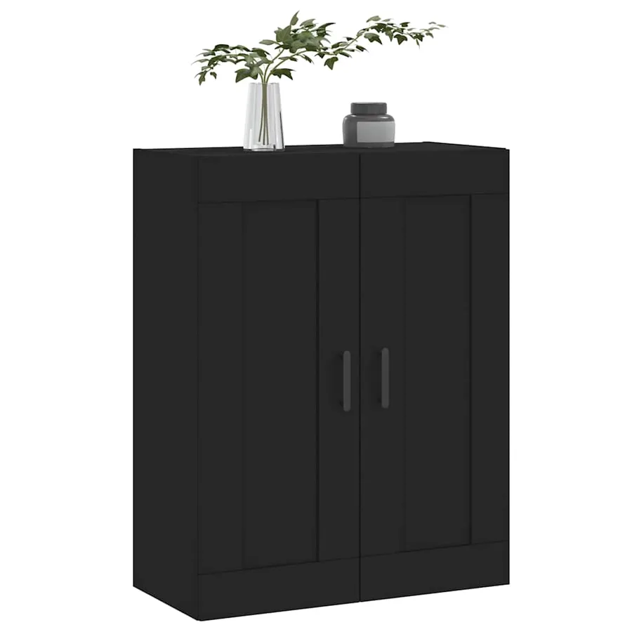 Armoire murale noir 69,5x34x90 cm bois d'ingénierie - 4