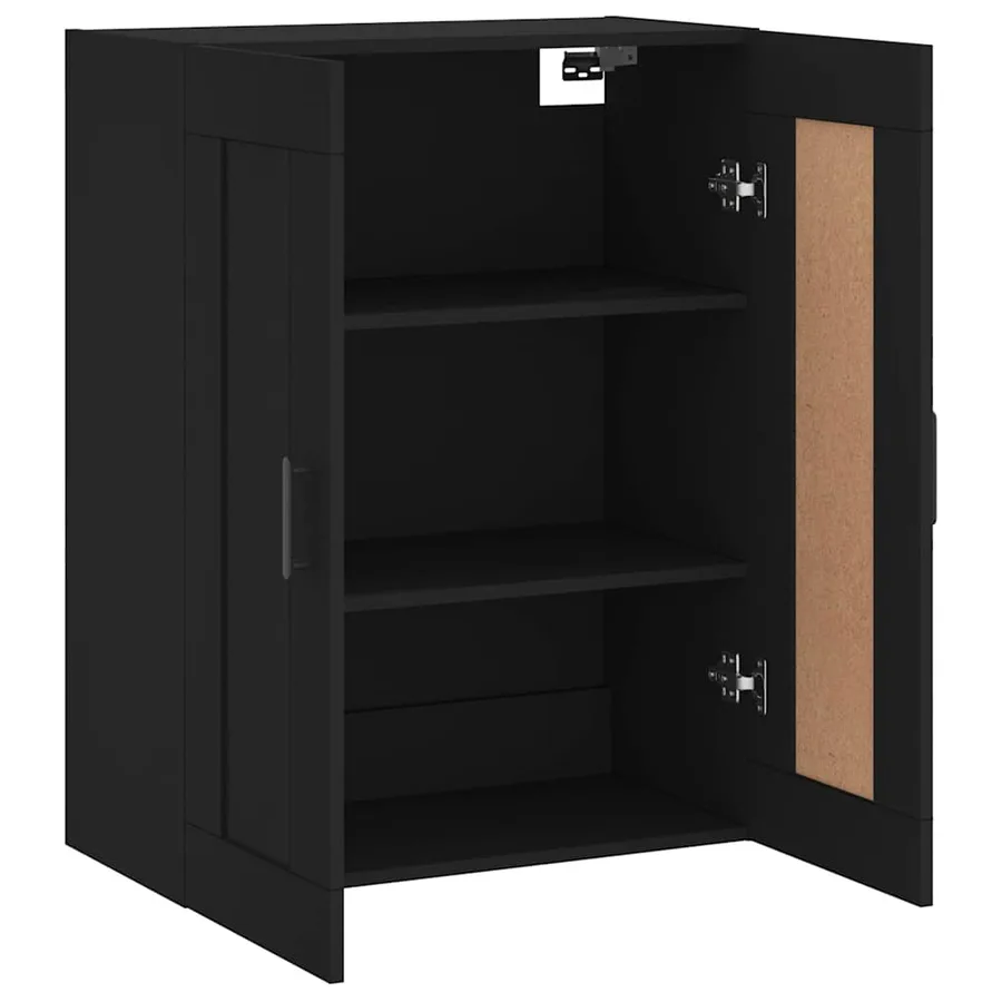 Armoire murale noir 69,5x34x90 cm bois d'ingénierie - 6
