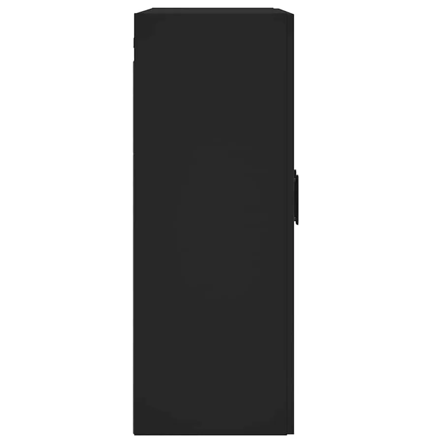 Armoire murale noir 69,5x34x90 cm bois d'ingénierie - 8