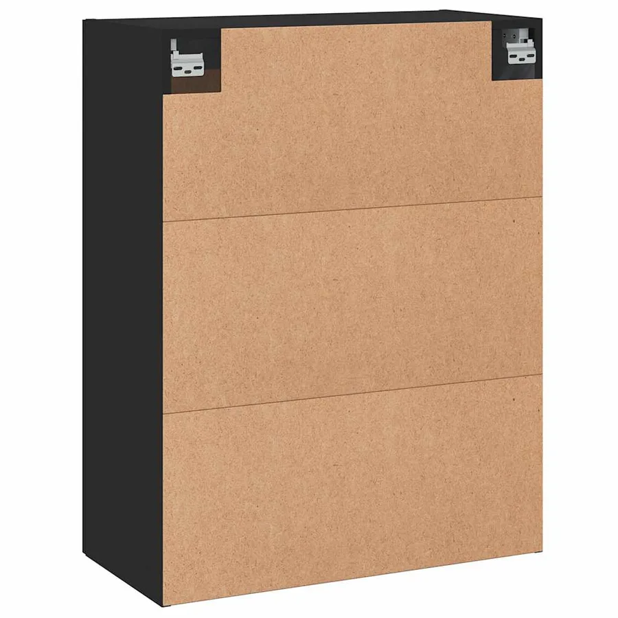 Armoire murale noir 69,5x34x90 cm bois d'ingénierie - 9