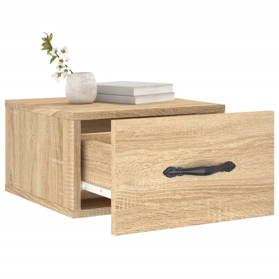 Tables de chevet murales 2 pcs chêne sonoma 35x35x20 cm - 4