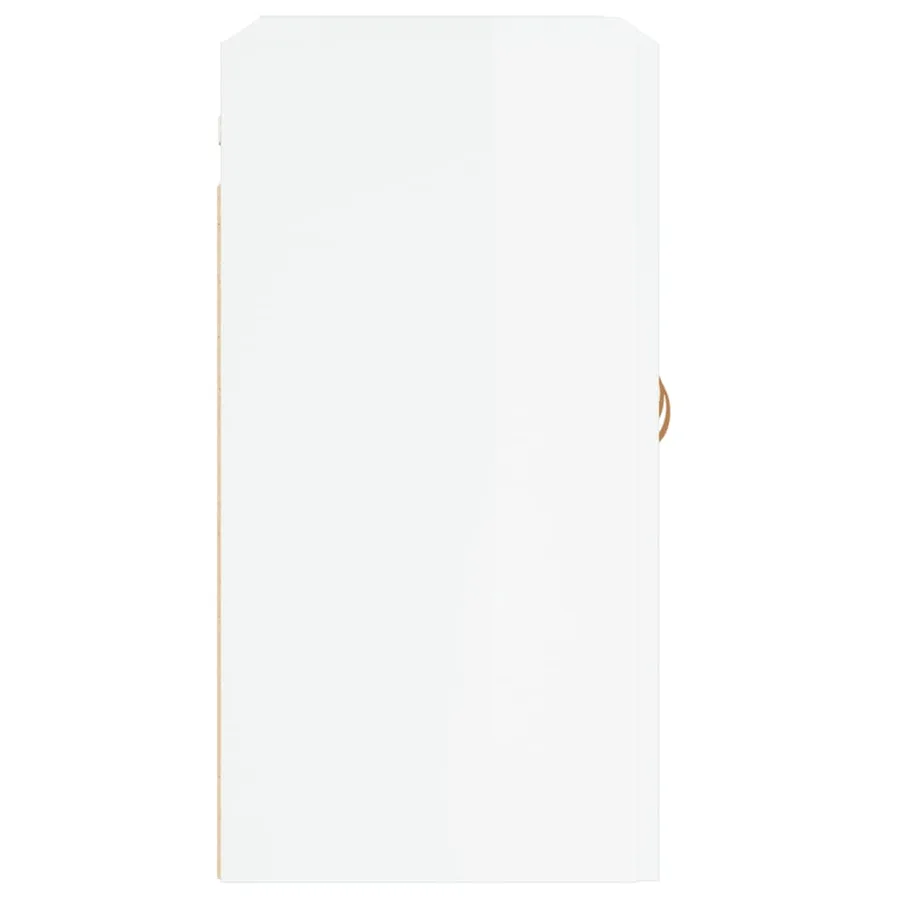 Armoire murale Blanc brillant 60x31x60 cm Bois d'ingénierie - 7
