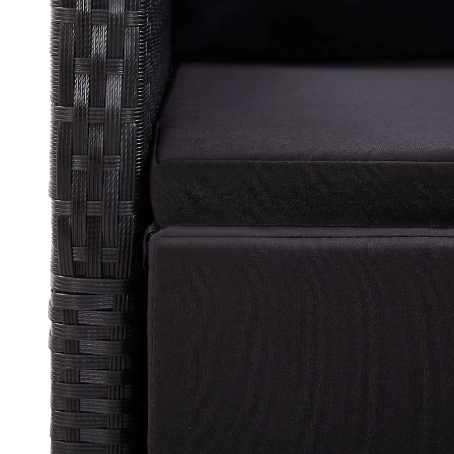 Ensemble à manger de jardin 7 pcs Noir - 8