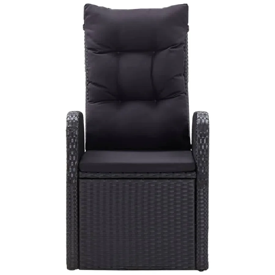 Ensemble à manger de jardin avec coussins 7 pcs Noir - 5