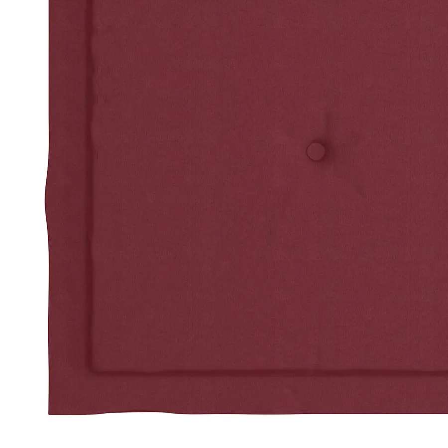 Ensemble de bistro 3 pcs avec coussins rouge bordeaux Teck - 15
