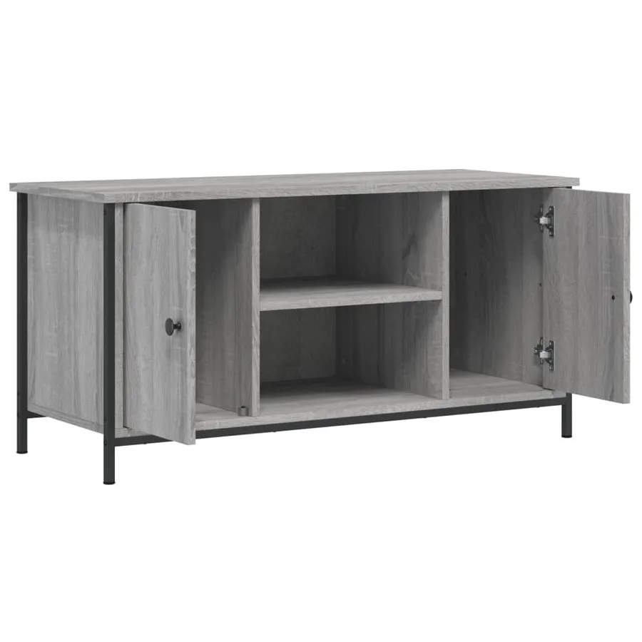 Meuble TV Sonoma gris 100x40x50 cm Bois d'ingénierie - 5