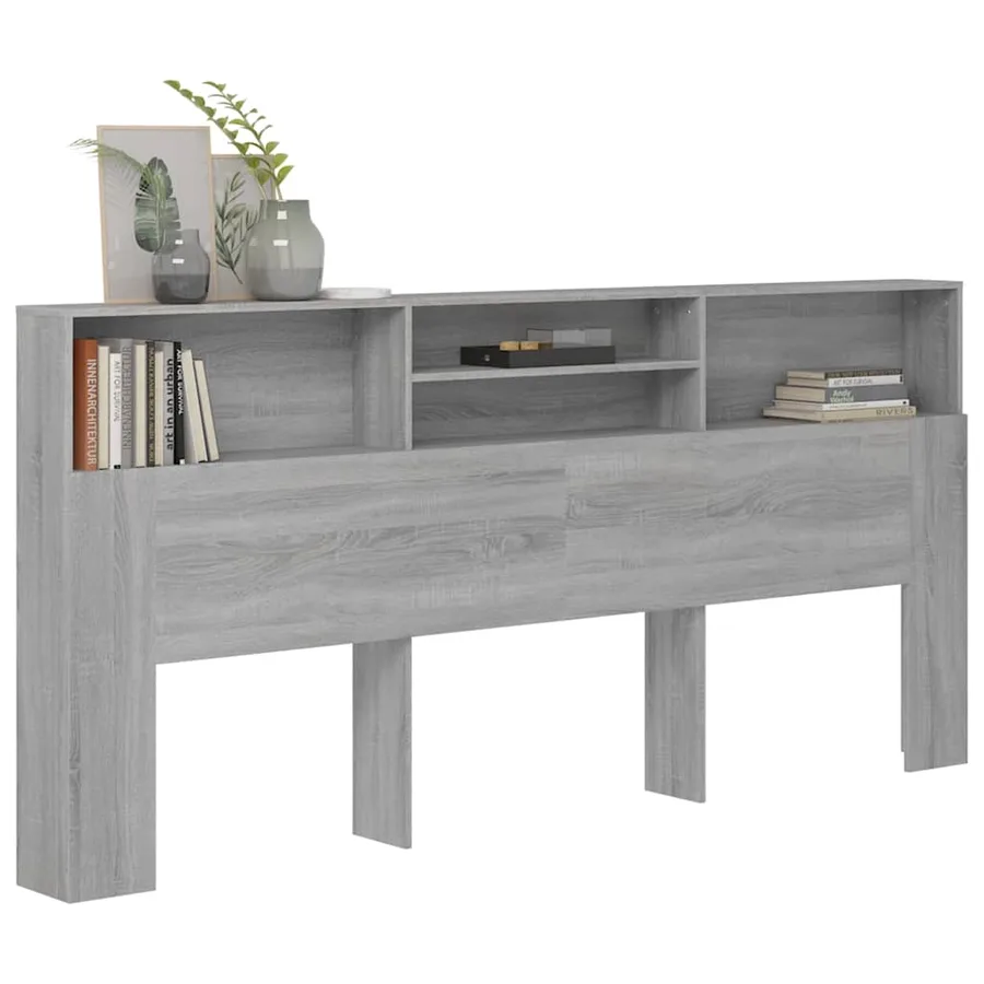 Armoire de tête de lit Sonoma gris 220x19x103,5 cm - 6