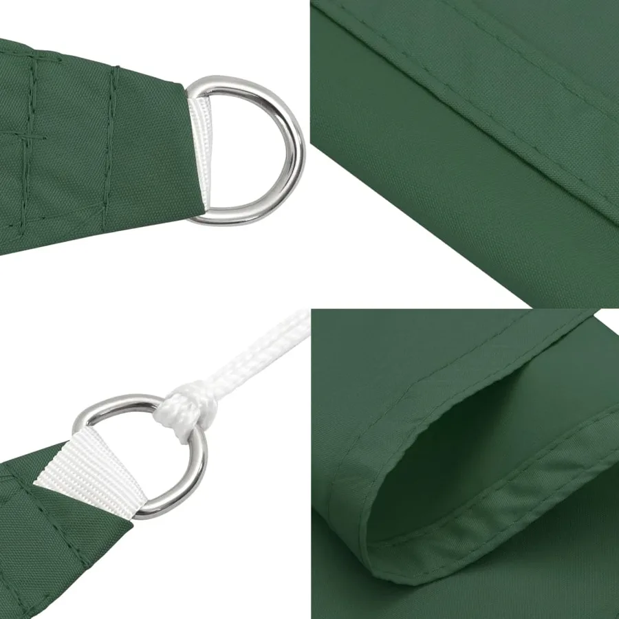 Voile parasol tissu oxford triangulaire 4x5x5 m vert foncé - 7