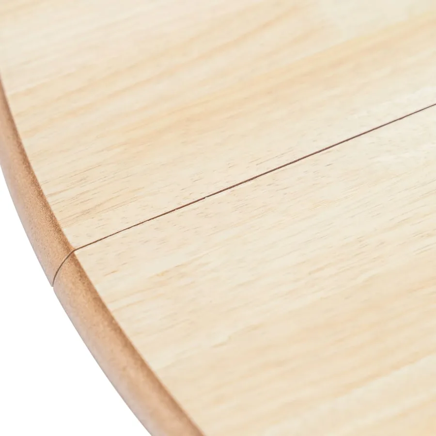 Ensemble de salle à manger 5 pcs Bois d'hévéa Blanc et marron - 9