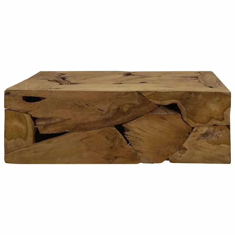 Table basse 90x50x30 cm Teck véritable Marron - 2